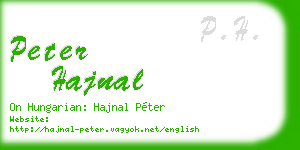 peter hajnal business card